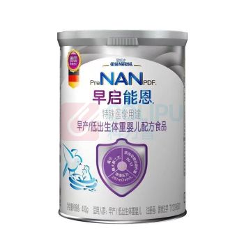 雀巢 Nestle 早启能恩特殊配方奶粉(适用于早产/低出生体重儿)含有DHA 婴幼儿奶粉 400g
