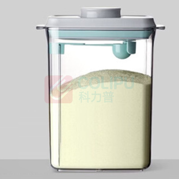 安扣 奶粉罐 2300ml 刮平款浅灰盖 (透明)