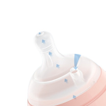 十月结晶 婴儿玻璃奶瓶 SH2372 240ml (粉色)