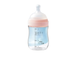 十月结晶 婴儿玻璃奶瓶 SH2372 160ml (粉色/白色) S奶嘴 颜色随机