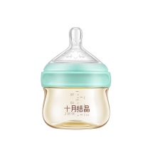 十月结晶 新生儿奶瓶宽口径 SH815 S号 90ml (绿色 PPSU) 0-3个月使用