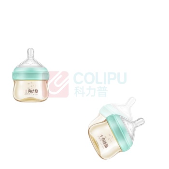 十月结晶 新生儿奶瓶宽口径 SH815 S号 90ml (绿色 PPSU) 0-3个月使用