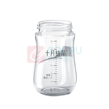 十月结晶 婴儿玻璃奶瓶 SH2372 240ml (粉色/白色) M奶嘴 颜色随机
