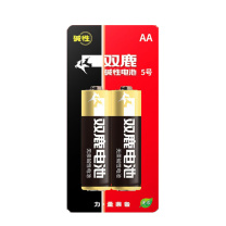 双鹿 5号碱性电池 LR6 1.5V 2节/卡 24卡/盒 15盒/箱 小卡
