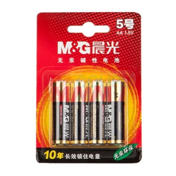 晨光 M&G 5号碱性电池 ARC92556 4粒/卡 12卡/盒 144卡/箱 吸卡