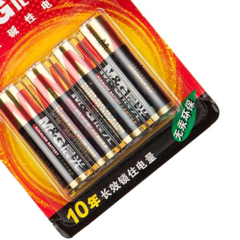 晨光 M&G 5号碱性电池 ARC92556 4粒/卡 12卡/盒 144卡/箱 吸卡
