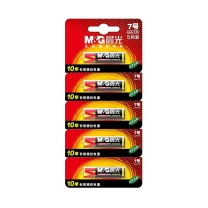 晨光 M&G 7号碱性电池 ARC92567 5粒/卡 10卡/盒 100卡/箱 可撕装