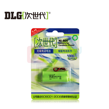 次世代 镍氢充电电池 L227 2.4V 600mAh AAA*2 (绿色)