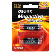 得力 deli 5号碱性电池 DL18500 2粒/卡