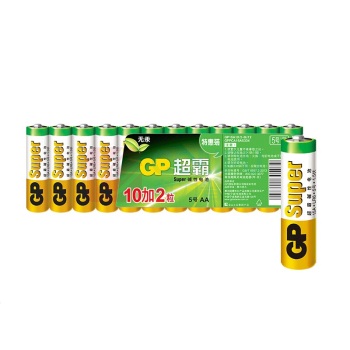 超霸 GP 5号碱性电池 LR6 1.5V 12节/卡 5卡/盒 40卡/箱