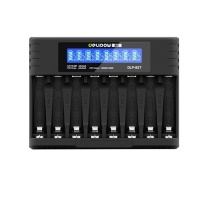 德力普 Delipow 5号7号锂电池充电器 1.5v 8槽液晶显示屏 Type-C快充