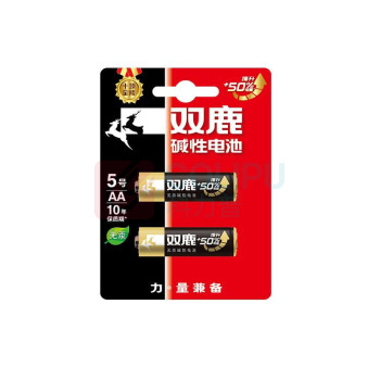 双鹿 干电池 5号/AA/LR6 2粒/卡 销售单位:卡 (干电池\5#) (计量单位:个)