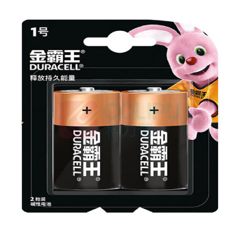 金霸王 1号碱性电池 LR20 1.5V 2节/卡 12卡/盒 2盒/箱