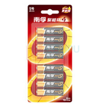 南孚 5号 碱性电池 LR6 1.5V 8节/卡 6卡/盒 60卡/箱 聚能环4代与5代随机发货