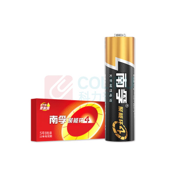南孚 5号 碱性电池 LR6 1.5V 8节/卡 6卡/盒 60卡/箱 聚能环4代与5代随机发货