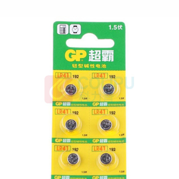 超霸 GP 纽扣电池 LR41 1.5V 10粒/卡 200卡/箱