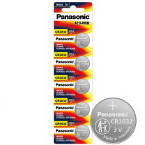 松下 Panasonic 纽扣电池 CR2032 3V 210mAh 5粒/卡 20卡/盒 6盒/箱