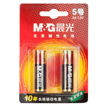 晨光 M&G 5号碱性电池 ARC92554 2节/卡 30卡/盒 240卡/箱 吸卡