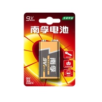 南孚 碱性电池 6LR61 9V 1粒/卡 20卡/盒 120卡/箱