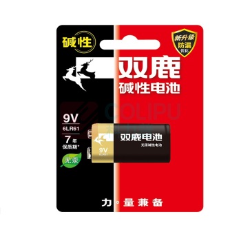 双鹿 碱性9V 电池 6LR61 1节/卡