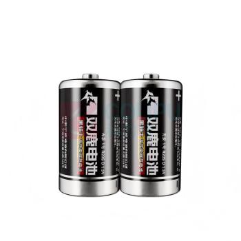双鹿 1号碳性电池 R20S 1.5V 2节/卡 24粒/盒 12盒/箱 黑骑士
