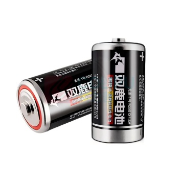 双鹿 1号碳性电池 R20S 1.5V 2节/卡 24粒/盒 12盒/箱 黑骑士