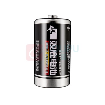 双鹿 1号碳性电池 R20S 1.5V 2节/卡 24粒/盒 12盒/箱 黑骑士