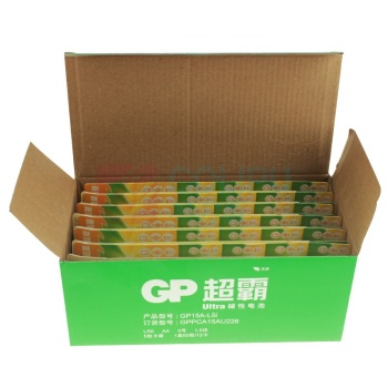超霸 GP 5号碱性电池 LR6 1.5V 60节/盒 10盒/箱