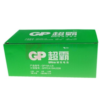 超霸 GP 5号碱性电池 LR6 1.5V 60节/盒 10盒/箱