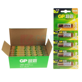 超霸 GP 5号碱性电池 LR6 1.5V 60节/盒 10盒/箱