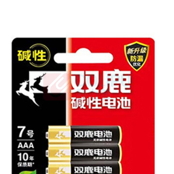 双鹿 7号碱性电池 LR03 1.5V 4节/卡 10卡/盒 10盒/箱