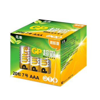 超霸 GP 7号碱性电池 LR03 1.5V 20节/盒 24盒/箱