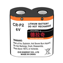 德拉奇 时钟电池 CR-P2 6V 1400mah 锂电池 