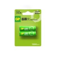 超霸 GP 充电电池 5号 1.2V 1300mAh 2节/卡 10卡/盒 8盒/箱