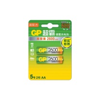 超霸 GP 充电电池 5号 1.2V 2600mAh 2粒/卡 10卡/盒 8盒/箱