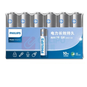 飞利浦 PHILIPS 7号碱性电池 6节/卡