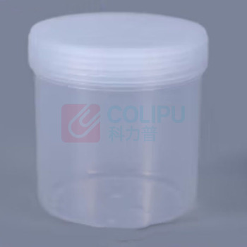 铸固 ZHUGU 密封罐 塑料罐螺旋罐广口软膜塑料瓶油墨罐包装罐 300ml (透明)
