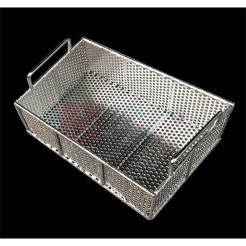 润宏工品 冲孔网筐 50*30*20cm 6毫米钢筋 (银色)