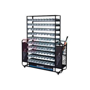 未雨绸缪 大容量商雨伞收纳架 134*152*30.5cm 伞柜置物架 10层10孔 (黑色)