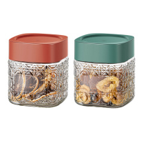 乐唯诗 方格储物罐两件套 FGCWG/L2 700ml*2 (红盖+绿盖)