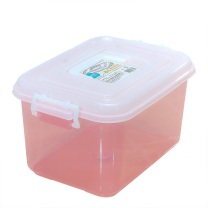 茶花 CHAHUA 精美透明收纳箱 2822 8.5L 34*24.5*18.5cm (透粉色)