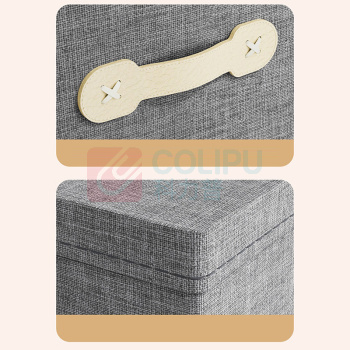 佳帮手 布艺衣物收纳箱 收纳盒 可折叠 特大号 JBS-SNX-BZ03-GY 46*36*28cm (灰色)