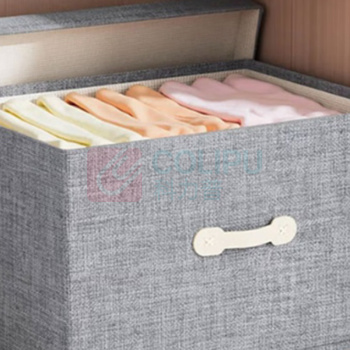 佳帮手 布艺衣物收纳箱 收纳盒 可折叠 超大号 JBS-SNX-BZ04-GY 51*41*30cm (灰色)