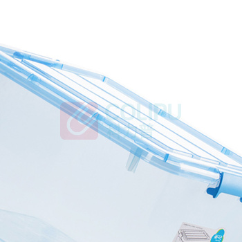 茶花 CHAHUA 精巧透明收纳箱 2825 55L 58.5*45.4*34cm (颜色随机) 8个/箱 (有轮)