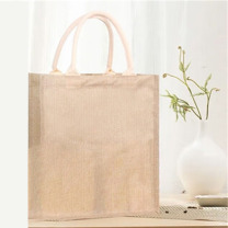 TaTanice 棉麻手提包 35*15*35cm 可定制 可定制图片、文字、可印LOGO,下单后联系客服