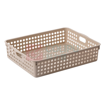 茶花 CHAHUA 圆点收纳筐 2895 7L 长35.5cm宽26cm高8cm (颜色随机) 40个/盒