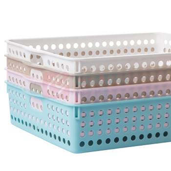茶花 CHAHUA 圆点收纳筐 2895 7L 长35.5cm宽26cm高8cm (颜色随机) 40个/盒