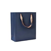 NVV 手提牛皮纸袋 竖版 26*12*31cm (深蓝色) 5个装