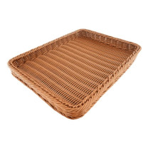 稳斯坦 WINSTABLE 仿藤柳编收纳篮 W690 50*40*7.5cm (茶色)