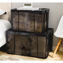 谐晟 加厚塑料透收纳箱 50L 51*37.5*31.5cm (黑色)